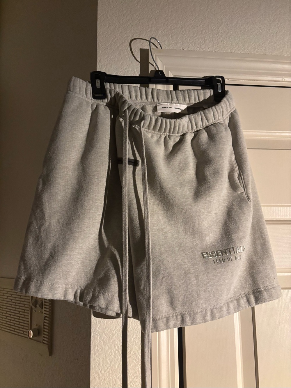 Fear of God Essentials Heather Light Gray Sweatshorts